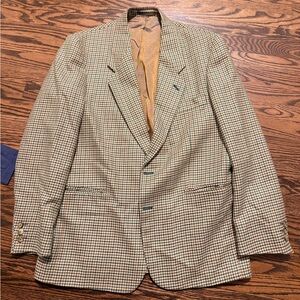 Classic Houndstooth Blazer Wool 16
